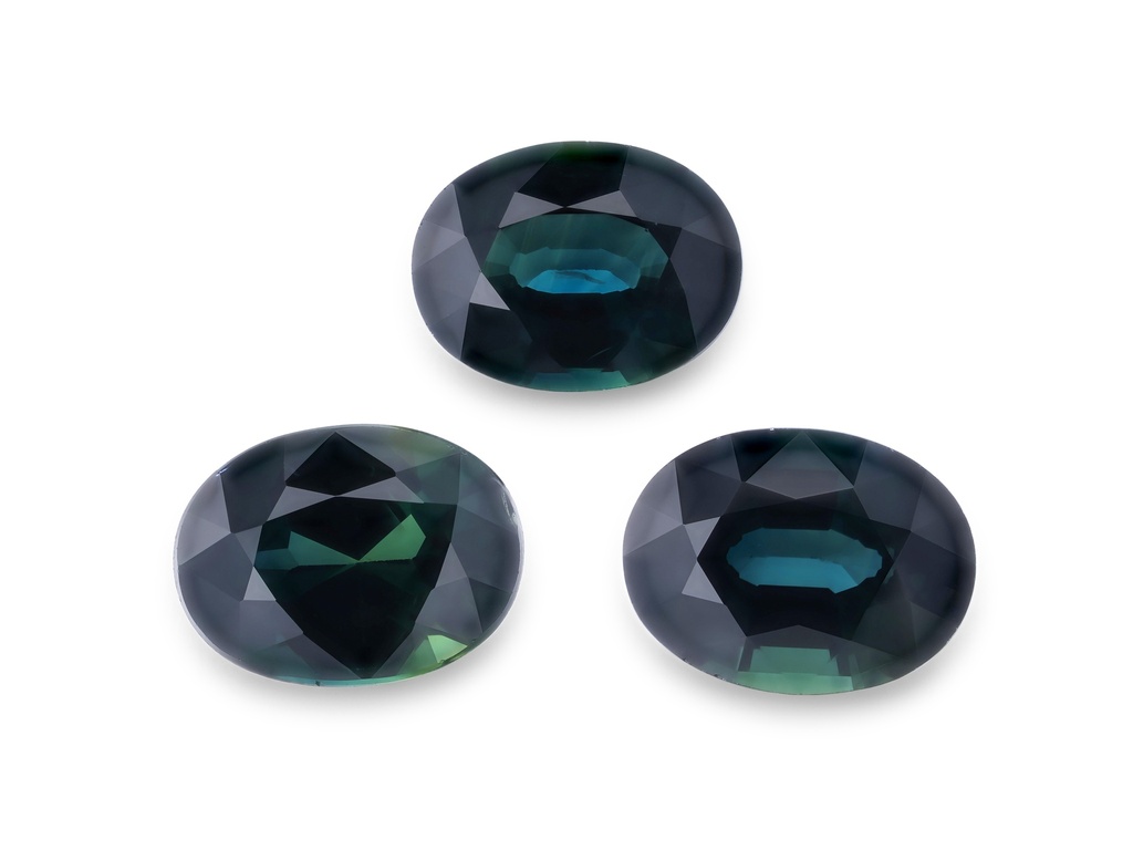 Parti Sapphire 8x6mm Oval Blue Green