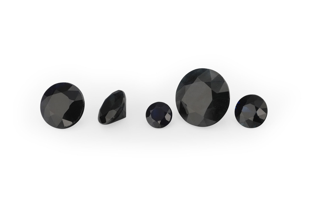 Australian Sapphire 3.25mm Round Black