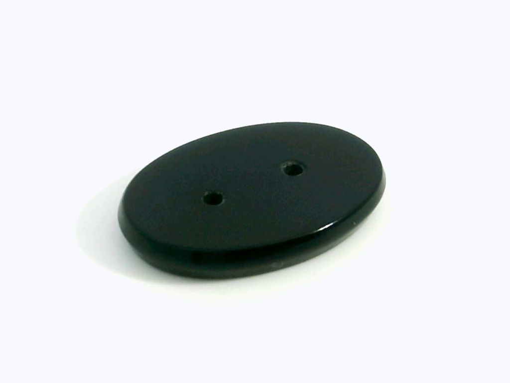 Onyx 18x13mm Oval Buff Top Double Drilled