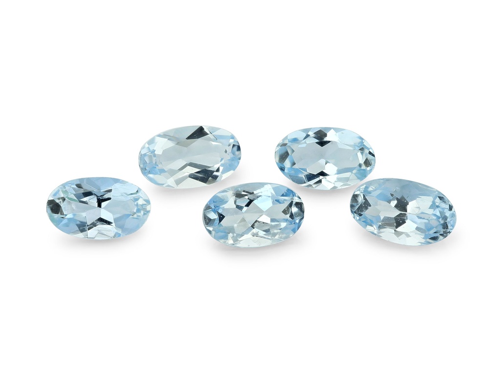 Aquamarine 5x3mm Oval Mid Blue