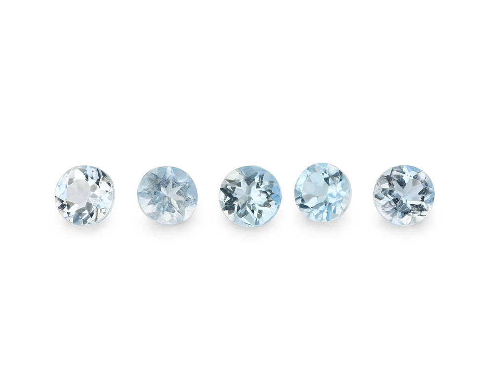 Aquamarine 2.25mm Round Dark