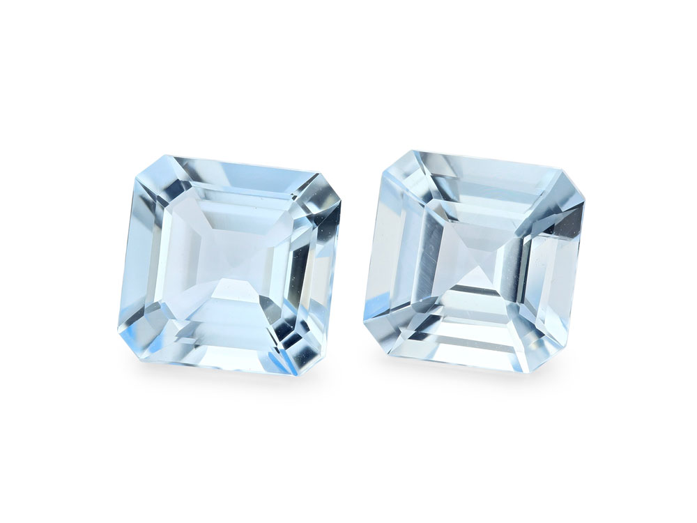 Aquamarine 8.00mm Square Emerald Cut