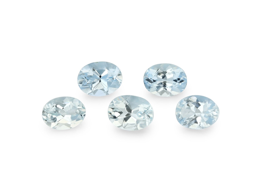 Aquamarine 4x3mm Oval Mid Blue