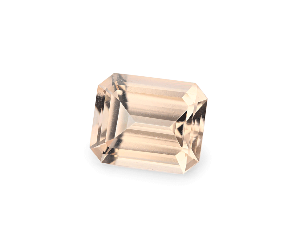 Morganite 11x9mm Emerald Cut Apricot