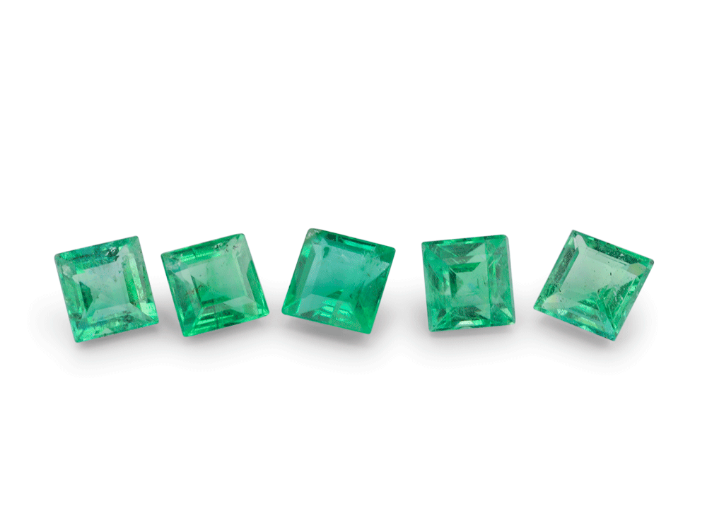 Emerald 2.00mm Carre Cut