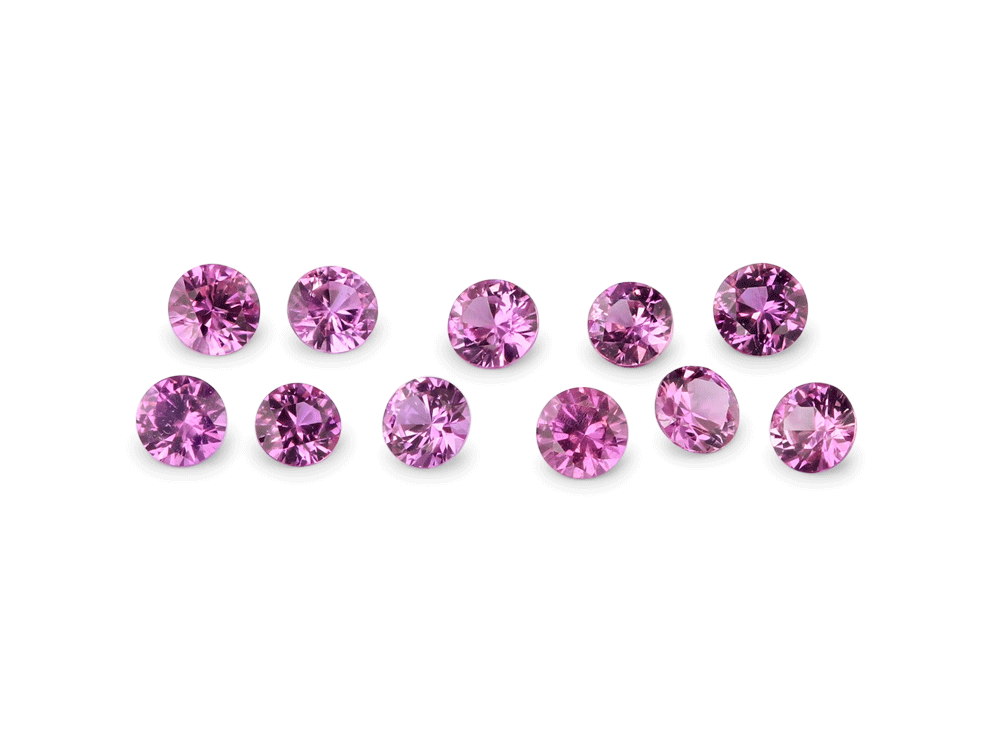 Pink Sapphire 1.50mm Round Dark