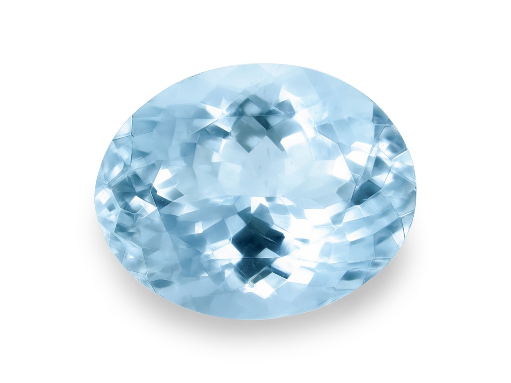 Aquamarine 10x7.9mm Oval Mid Blue