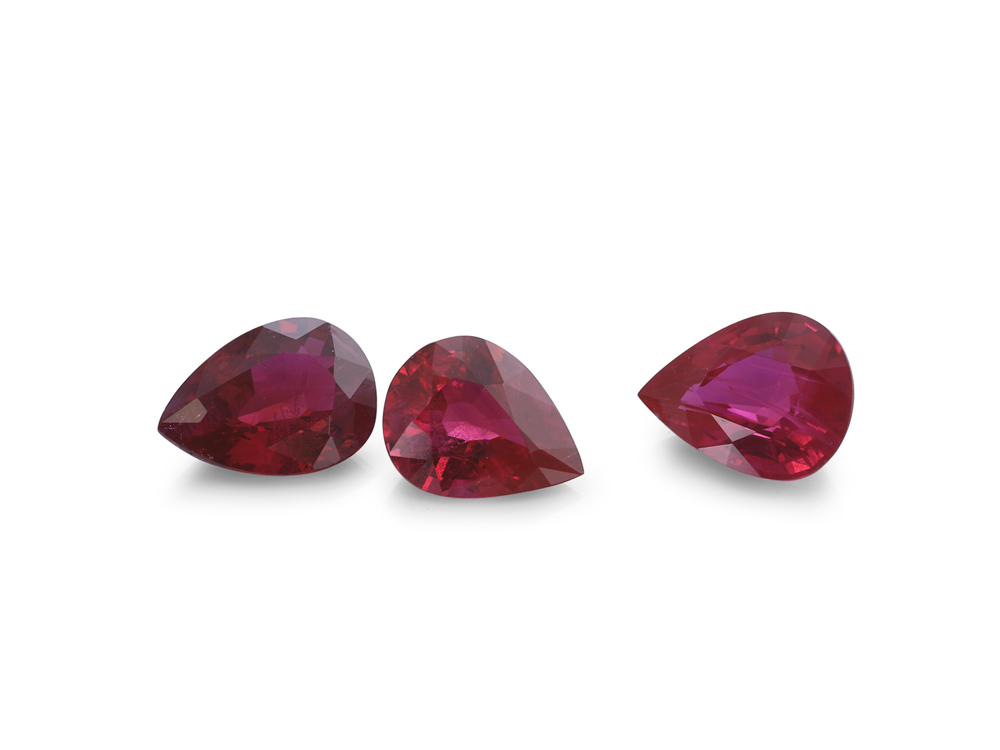 Ruby 5x4mm Pear Shape Good Red