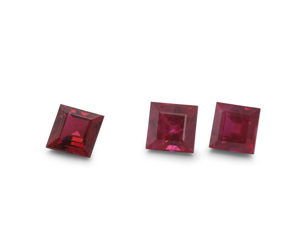 Ruby 3.50mm Carre Cut Good Red