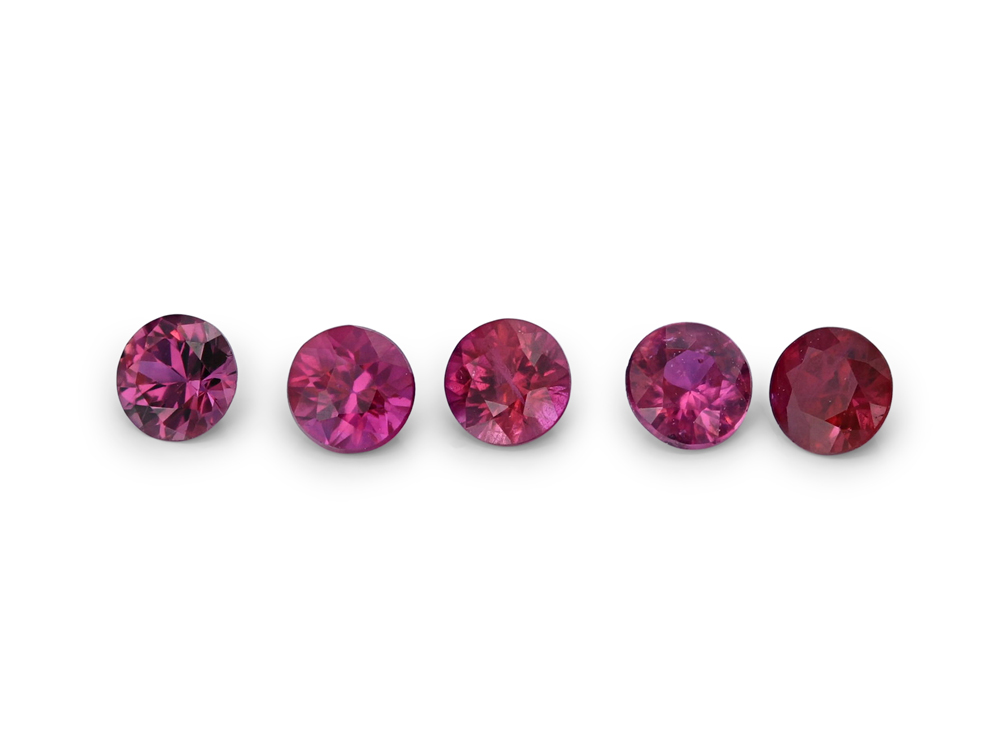 Ruby 2.25mm Round Pink Red