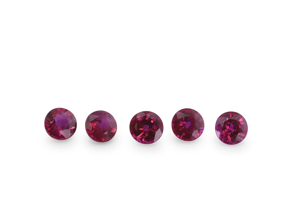 Ruby 2.50mm Round Deep Red