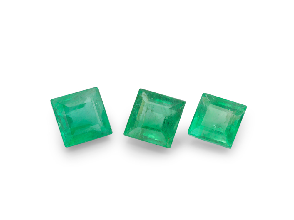 Emerald 3.50mm Carre Cut Mid Green