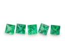 Emerald 2.75mm Princess Cut Mid Green