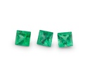 Emerald 3.25mm Princess Cut Mid Green