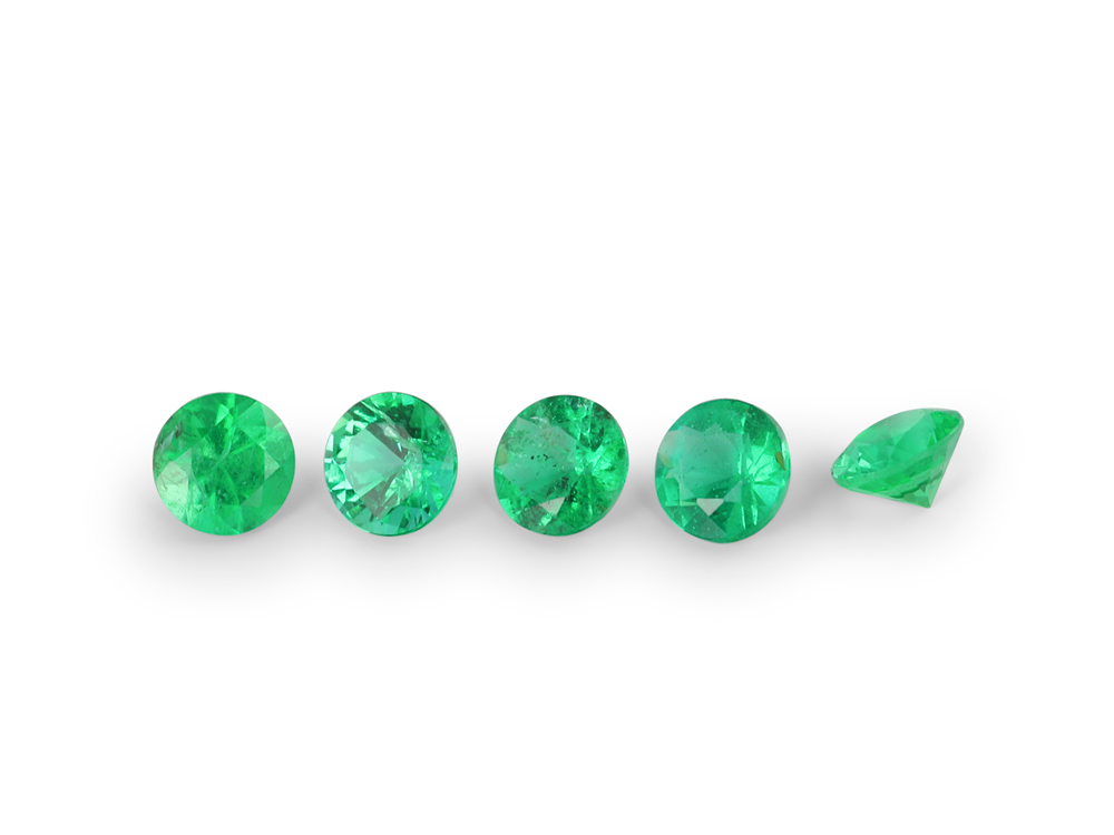 Emerald 2.25mm Round Diamond Cut Premium