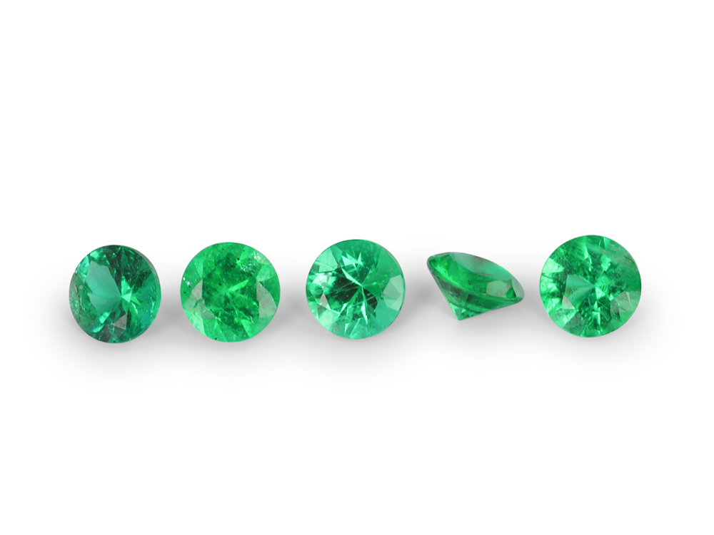 Emerald 2.50mm Round Diamond Cut Premium