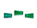 Emerald 3x1.8x1.5mm+/- Tapered Baguette Strong Green