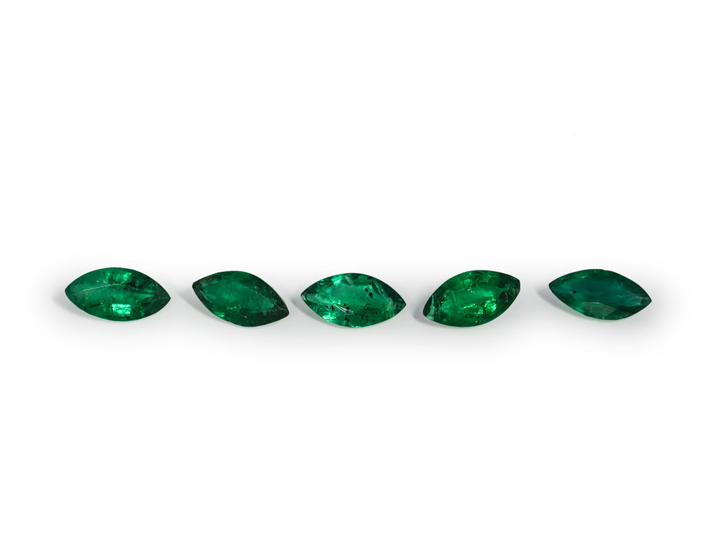 Emerald 5x2.5mm Marquise Dark Green