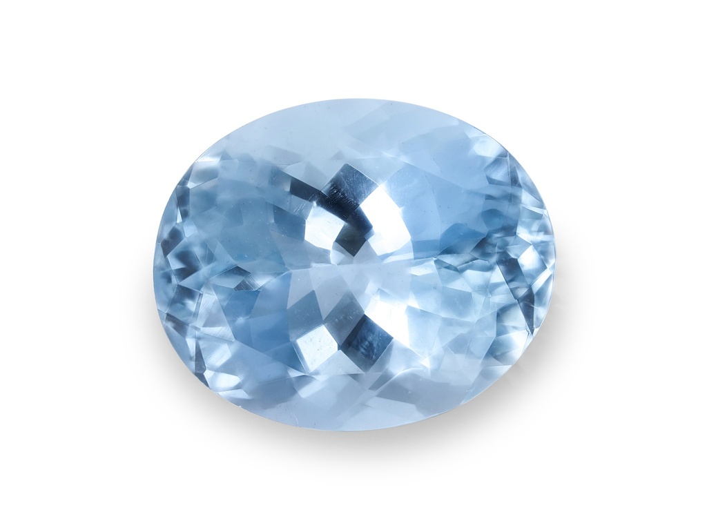 Aquamarine 12.1x10mm Oval Mid Blue