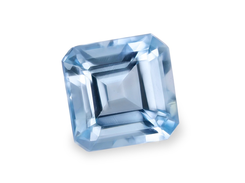 Aquamarine 7.1mm Square Emerald Cut Light Blue