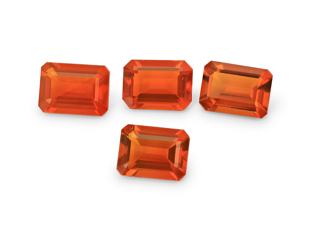 Mexican Fire Opal 7x5mm Emerald Cut