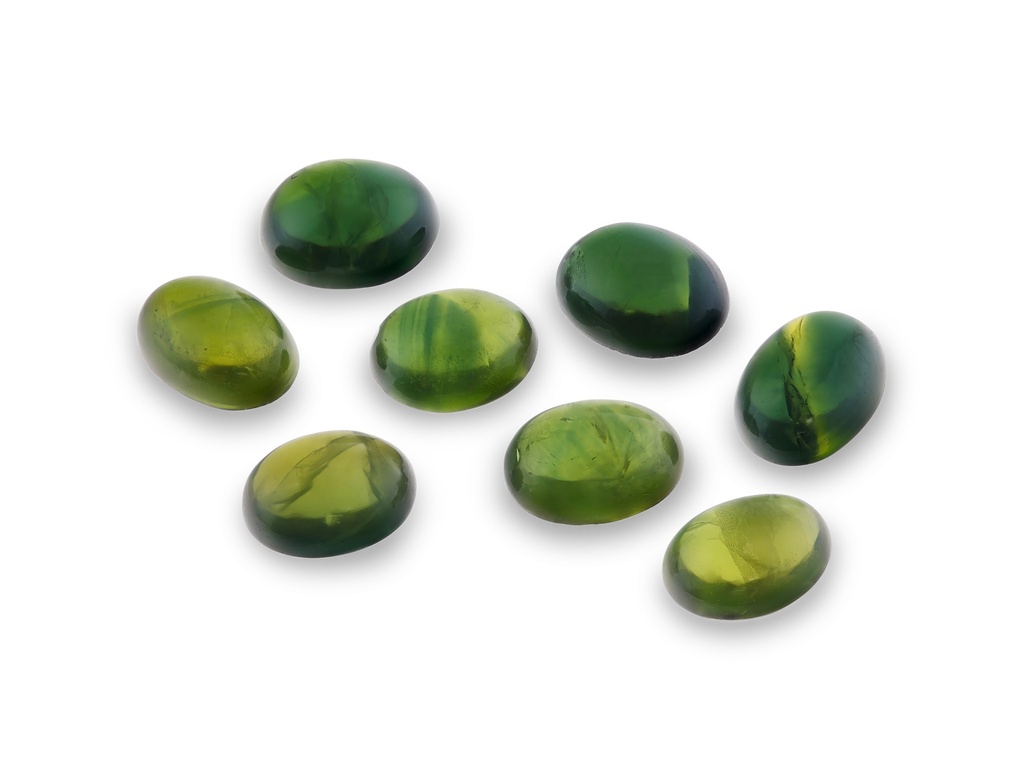 Australian Sapphire 7x5mm+/- Oval Cabochon Green