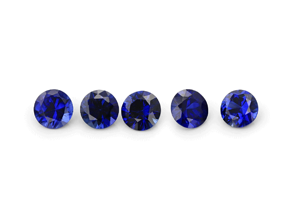 Ceylon Sapphire 2.25mm Round Deep Blue