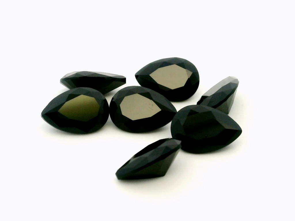 Black Spinel 10x7mm Pear Shape