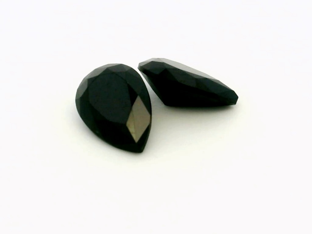 Black Spinel 12x8mm Pear Shape