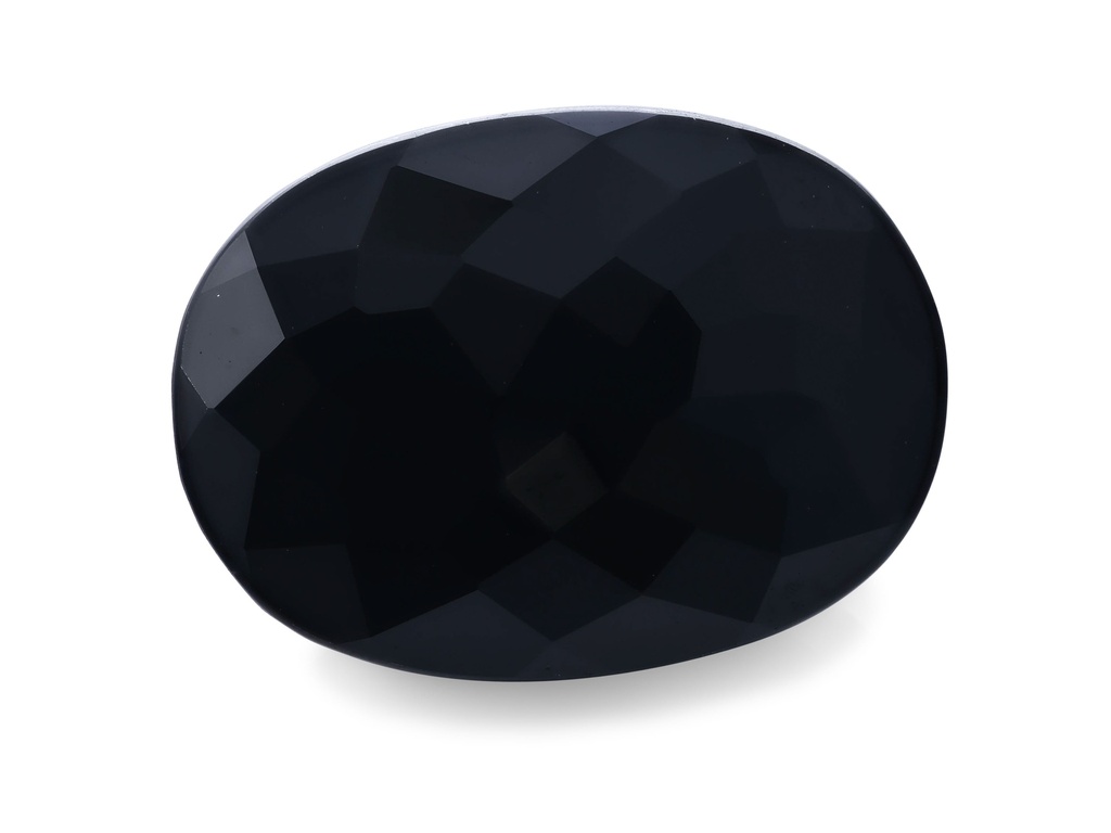 Black Spinel 10x8mm Oval Rose Cut