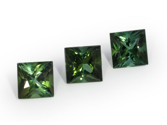 Blue Green Tourmaline 3.50mm Princess Cut