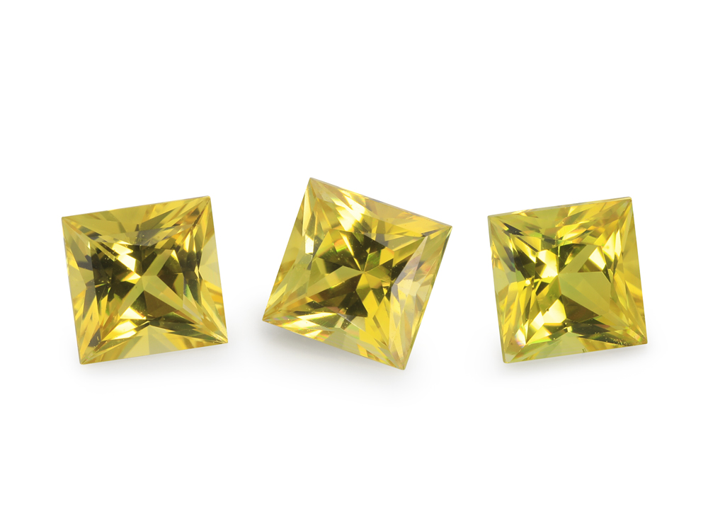 Yellow Tourmaline 4.00mm Princess Cut