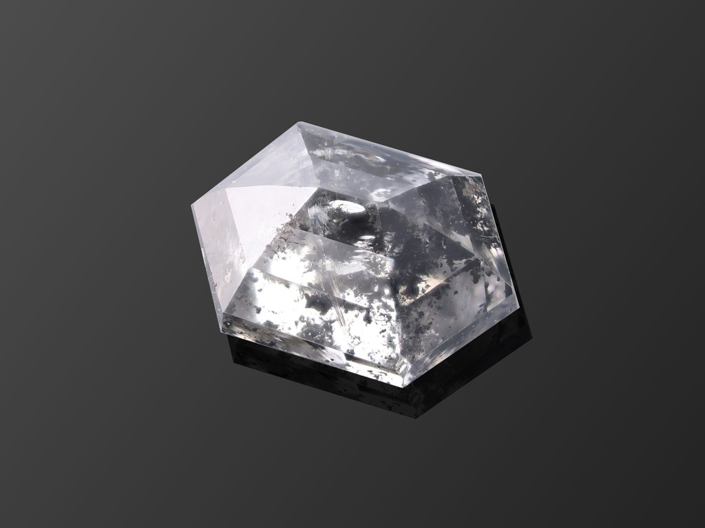 Salt & Pepper Diamond 5.7x3.9mm Hexagon Rose Cut