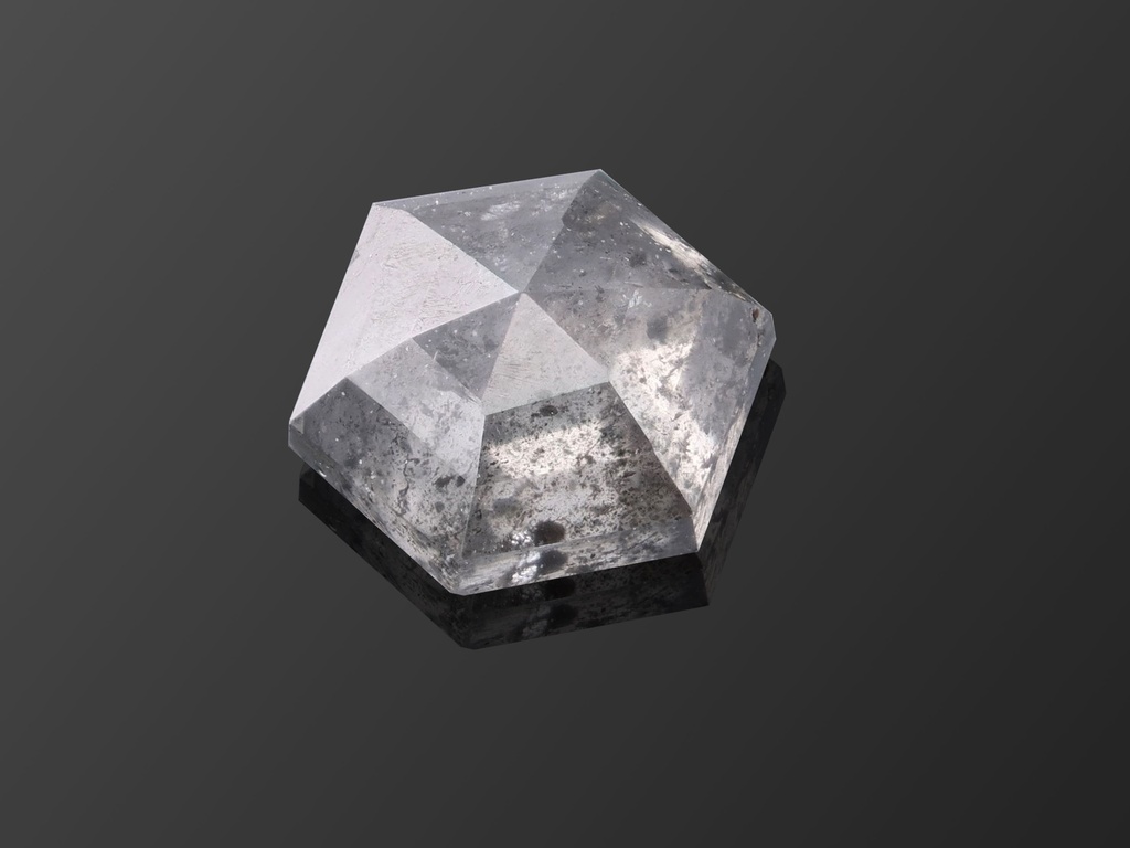 Salt & Pepper Diamond 3.75mm Hexagon Rose Cut