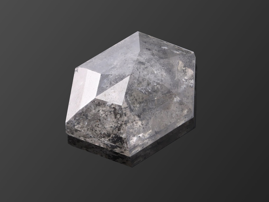 Salt & Pepper Diamond 7.3x5.2mm Hexagon Rose Cut