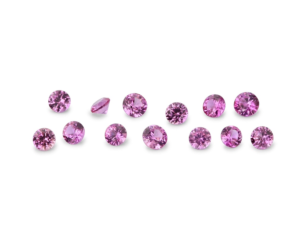 Pink Sapphire 1.25mm Round Mid