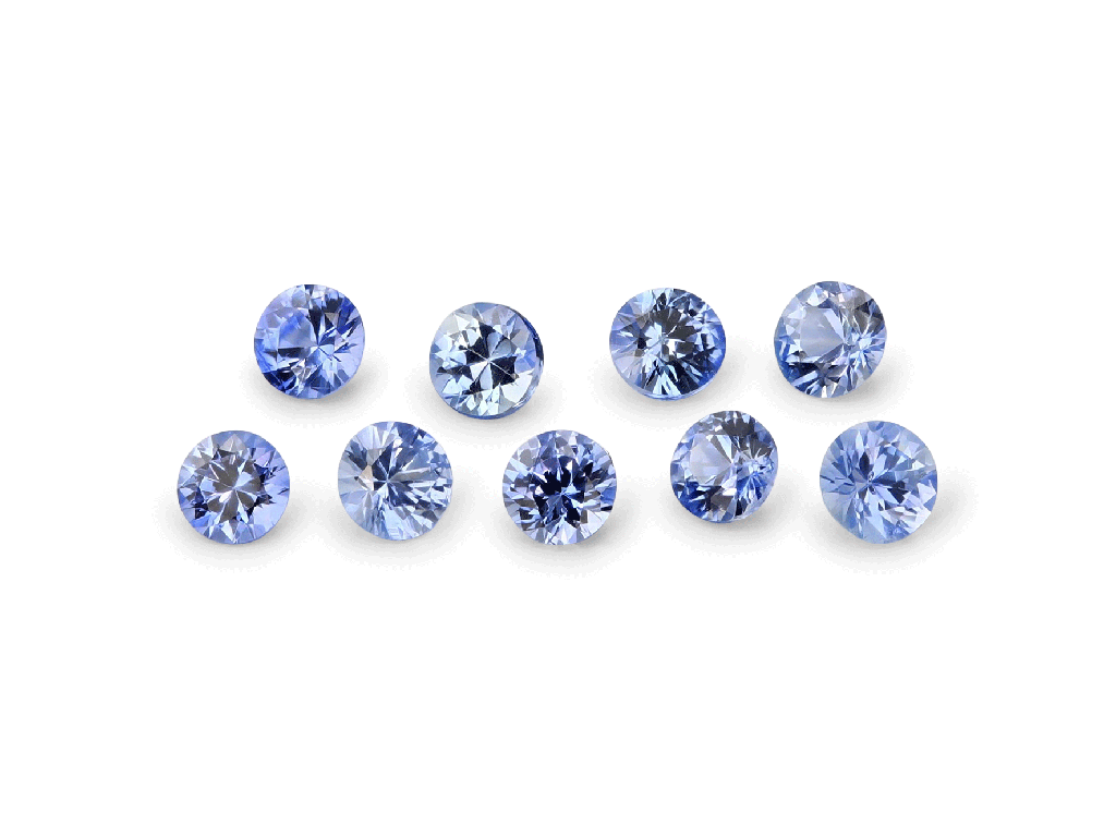 Ceylon Sapphire 1.75mm Round Light Blue