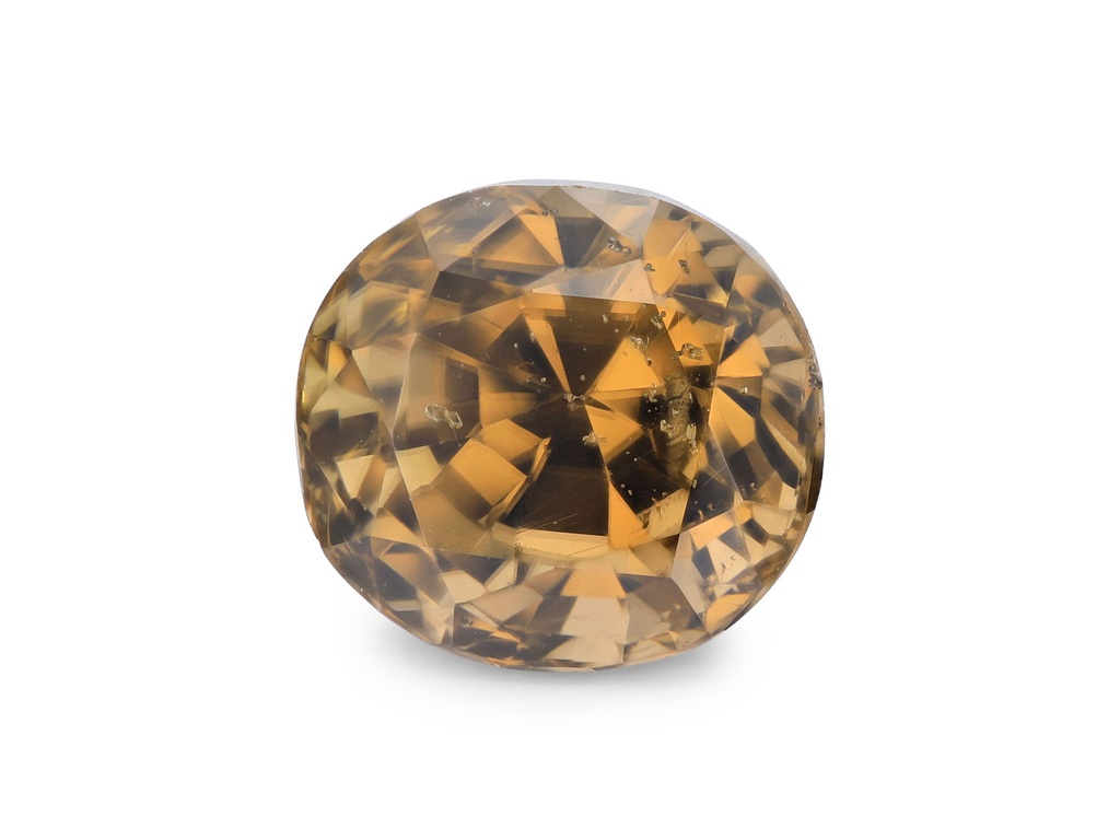 Zircon 7.7x7.2mm Oval Cognac