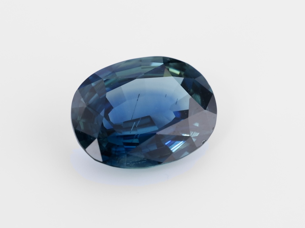 Australian Sapphire 10.25x8mm Oval Steel Blue