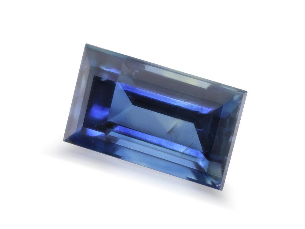 Australian Sapphire 7.3x4.3mm Baguette Steel Blue