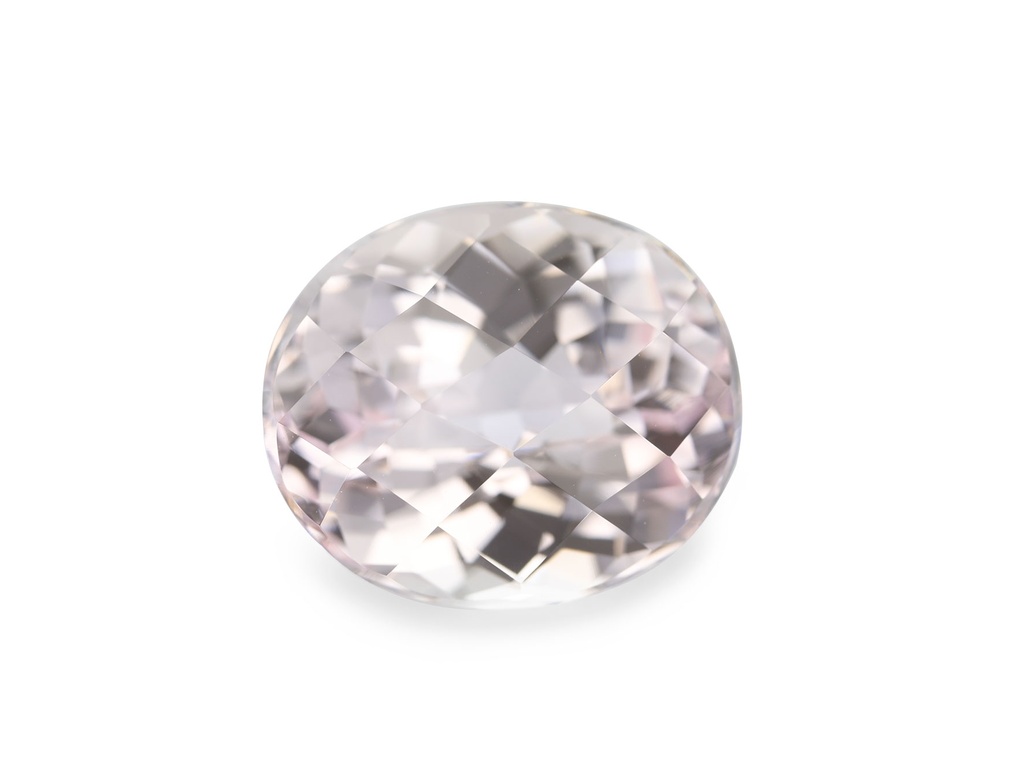 Kunzite 14x12mm Oval Chequerboard