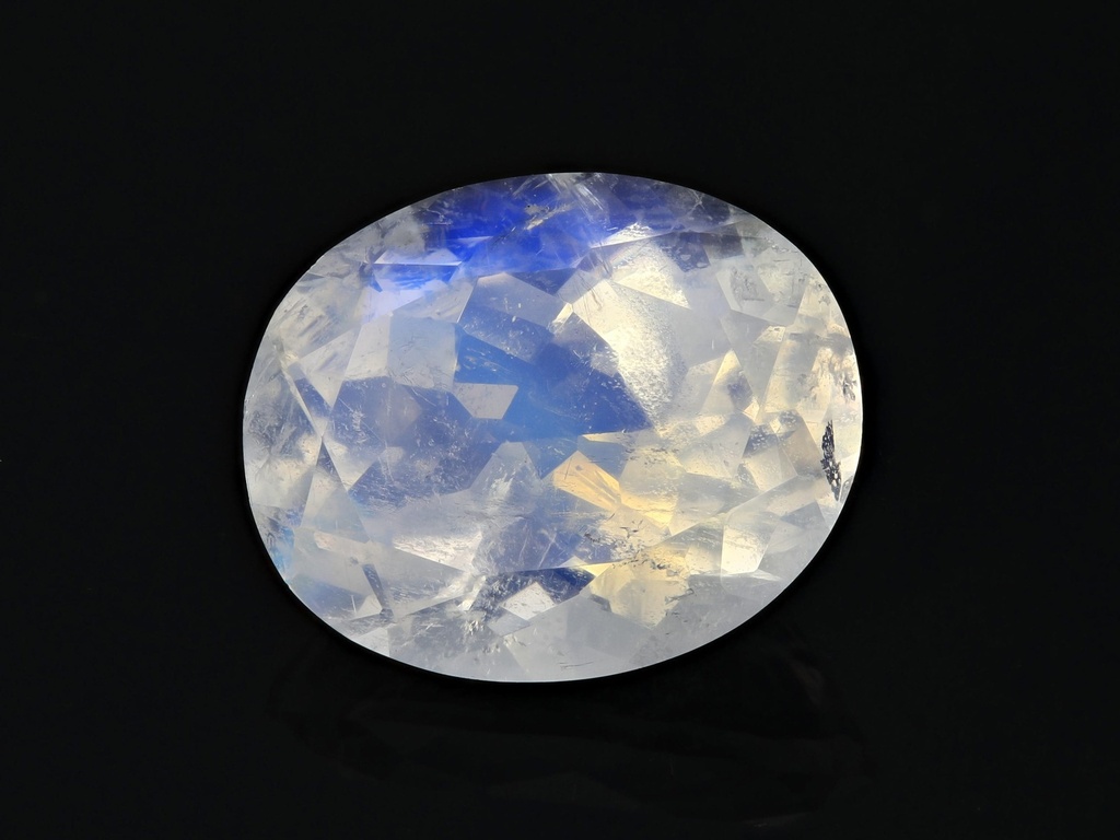 Blue Moonstone 10x8mm Oval Faceted