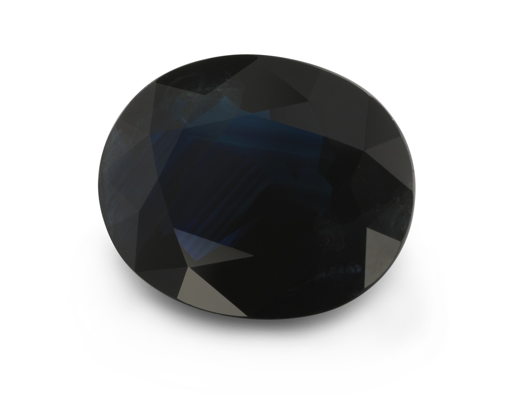 Sapphire 10.8x8.9mm Oval Blue Black