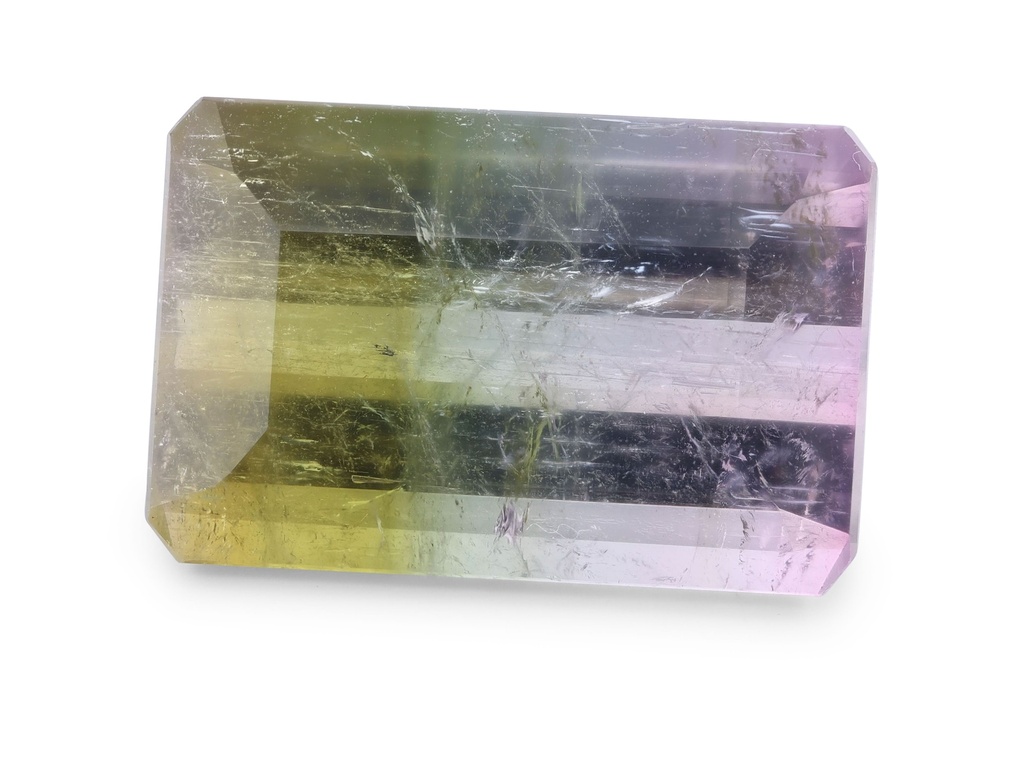 Tri Colour Tourmaline 16.35x10.7mm Emerald Cut