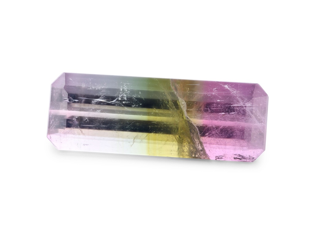 Tri Colour Tourmaline 23x8.25mm Emerald Cut