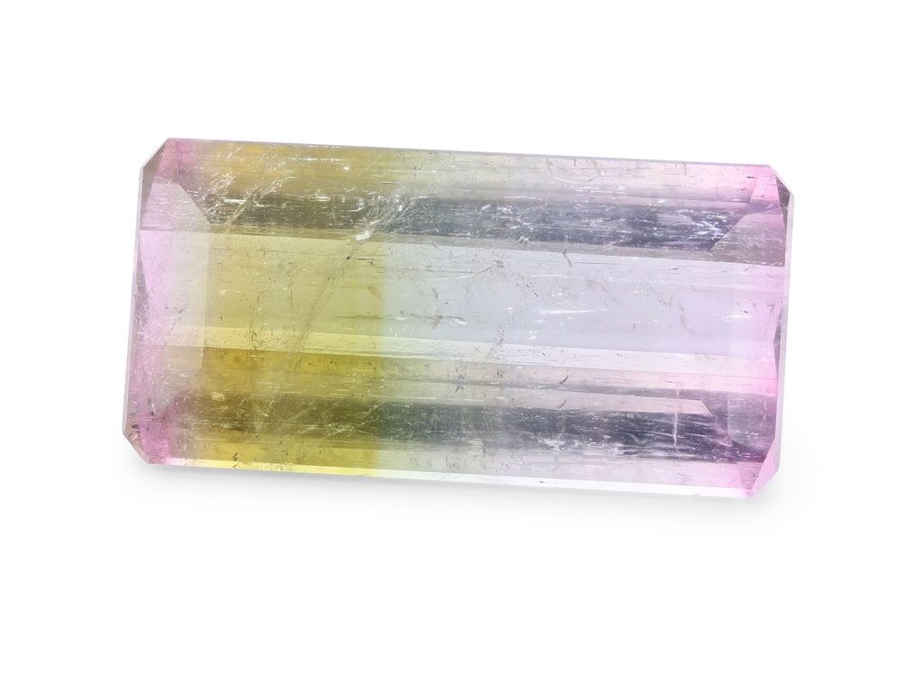 Tri Colour Tourmaline 17.75x9mm Emerald Cut