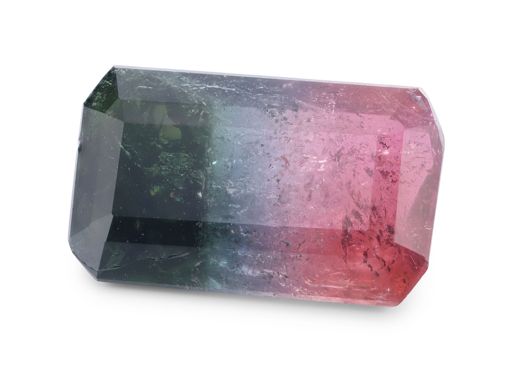 Tri Colour Tourmaline 15.05x8.95mm Emerald Cut