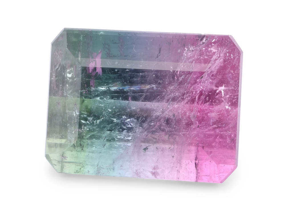 Watermelon Tourmaline 15.7x12mm Emerald Cut