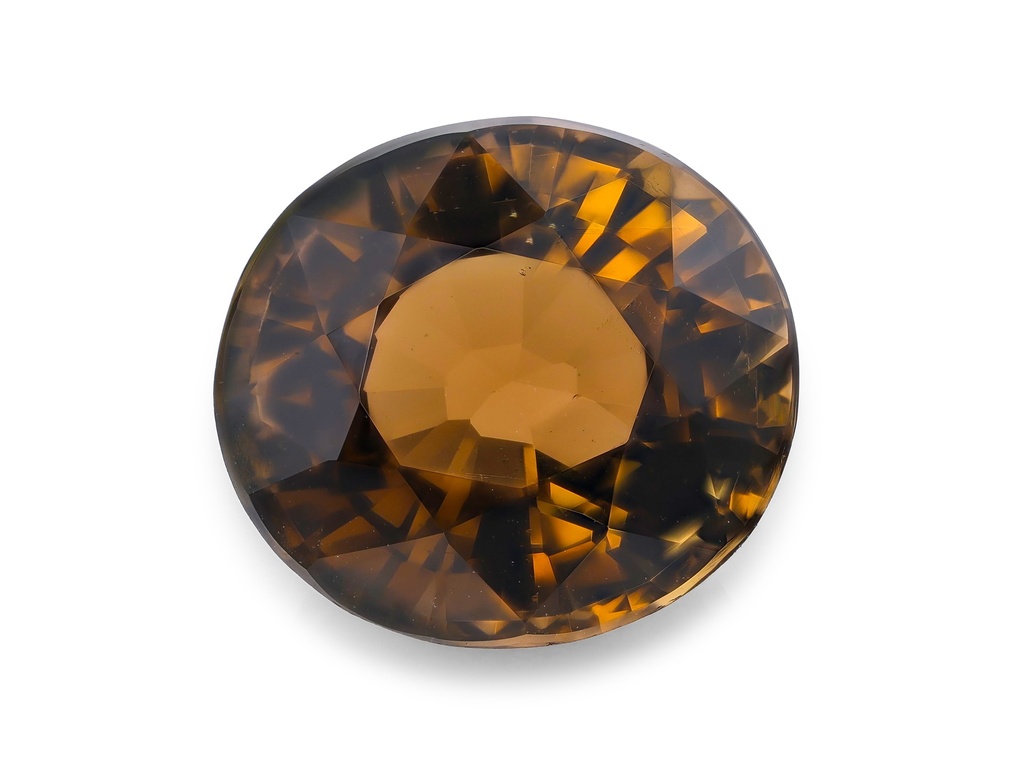 Brown Orange Tourmaline 9.3x8.55mm Oval