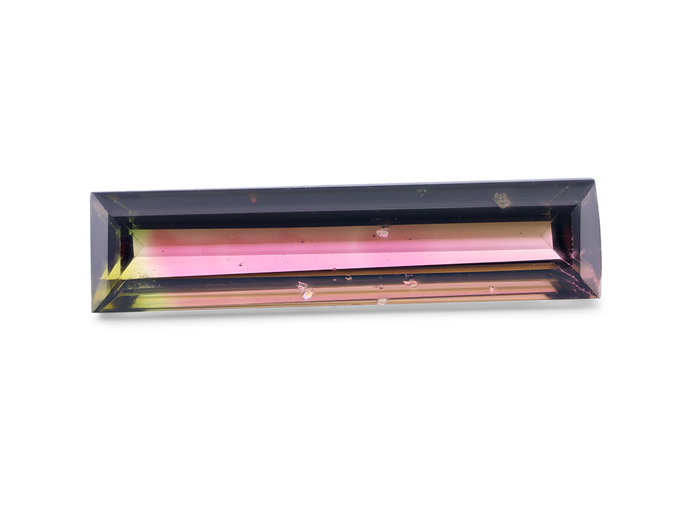 Bi Colour Tourmaline 19.7x4.5mm Baguette